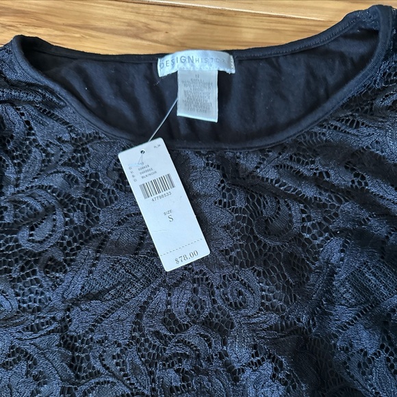 Anthropologie Design History Black Lace Lined Top! Small NWT! Gorgeous!! - Picture 5 of 11